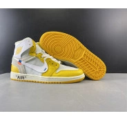 Jordan Powder Air White Off-White AQ0818-149 Yellow-Cone x 1 Dark NRG 0627